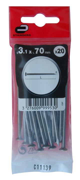 20 Pregos Cab Chata Aco Pol 3.1X70 (15673826)