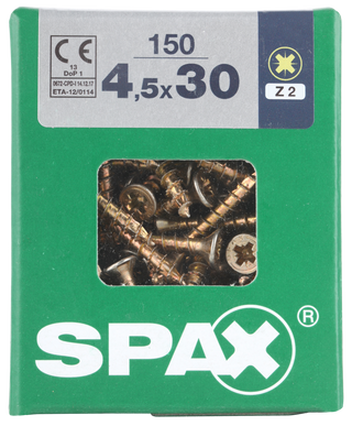 150 Paraf Cp Pozi Bicrom 4.5X30L Spax (14675836)