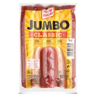 Salchichas Cocidas Jumbo Classic Oscar Mayer Bolsa 350 G