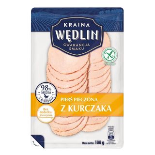 Kraina Wędlin Pierś pieczona z kurczaka 100 g