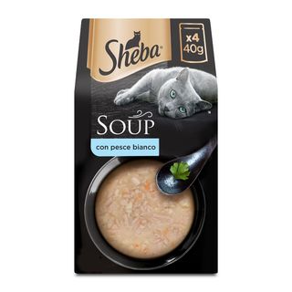 Sheba soup cat busta multipack 4x40g pesce bianco