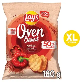 Lay's Oven Baked Grillowana Papryka chipsy 180g