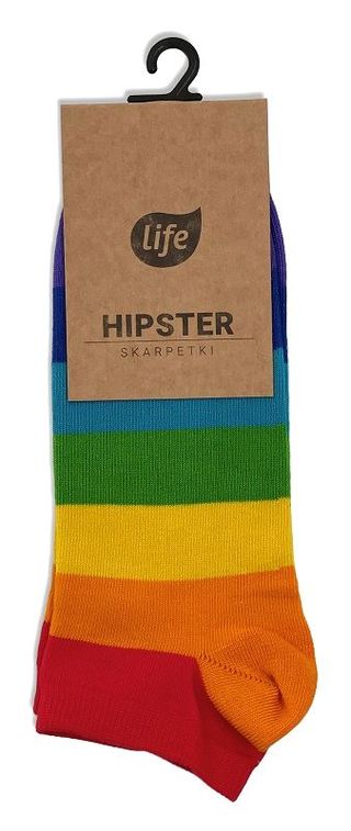 Life Stopki bawełniane Hipster wzór Tęcza rozm. 43-46