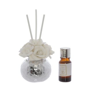 Profumatore rosa con argento Miro Silver, - con essenza e bastoncini
