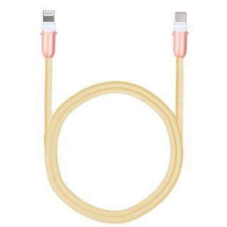 Colgante - Cable Carga Tipo C+Lightning Amarillo