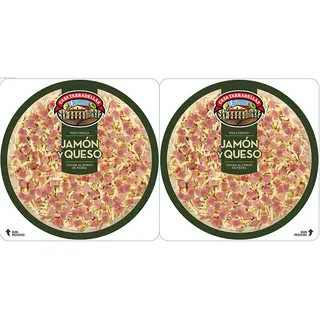 Casa Tarradellas pizza jamón y queso pack 2x220 g