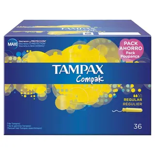 Tampón Regular Tampax Compak Caja 36 Uds (130336)