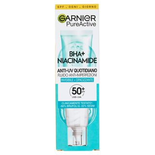 Garnier PureActive Anti-UV Fluido Quotidiano Anti-Imperfezioni, SPF 50+ 40 ml