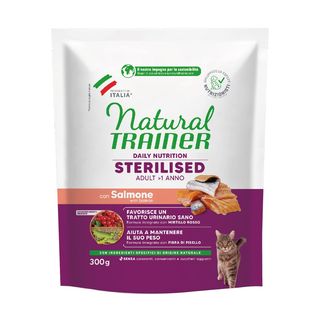 Natural trainer gatto sterilised salmone 300g