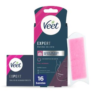 Banda Cera Cara Piel Normal Veet Expert 16 Uds (232285)