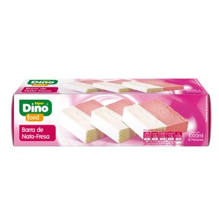 Hiperdino Helado De Nata Y Fresa En Barra 450 Ml
