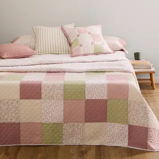 Colcha De Patchwork Tradicional Lalapatcol Rosa cama 150-160cm