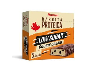 BARRITA PROTÉICA AUCHAN COOKIE CREAM 120(3X40)G
