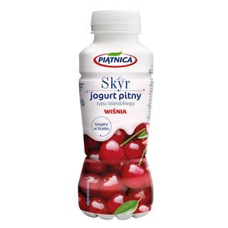 Piątnica Skyr jogurt pitny typu islandzkiego wiśnia 330 ml