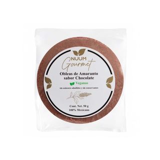 Obleas de Amaranto con Chocolate 60g Nuum