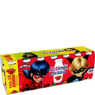 ACTIMEL Yogur Líquido Con Fresa Kids 14X100 G