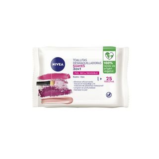 Toallitas Desmaquilladoras Suaves 3en1 Piel Seca/Sensible - Nivea - 25 unidades 4006000047744