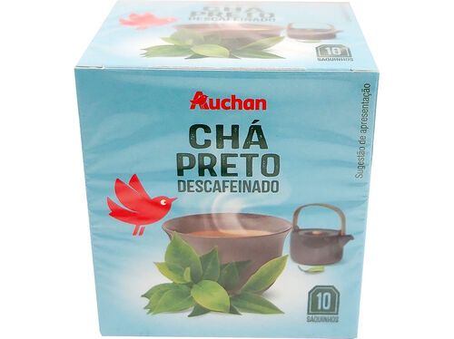 CHÁ PRETO AUCHAN:DESCAFEINADO 10 SAQ