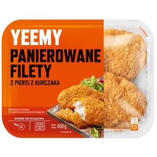 Yemmy Panierowane filety z piersi z kurczaka, 400 g