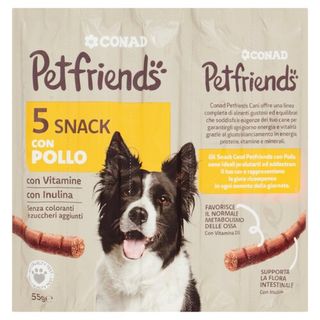 CONAD Petfriends Snack con Pollo 5 x 11 g