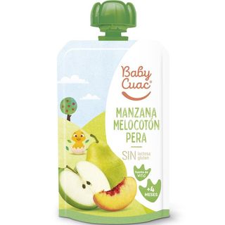 BABY CUAC Papilla De Manzana  Melocotón Y Pera 120 G