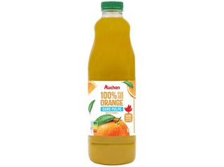 SUMO AUCHAN:100% LARANJA SEM POLPA 1 L