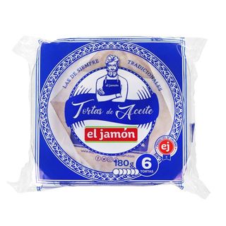 EL JAMÓN Tortas De Aceite 6Ud, 180G