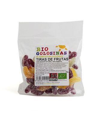 Golosinas bio tiras de fruta 80g Bio Cesta