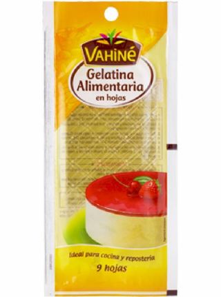 Gelatina Alimentaria En Hojas Vahine 9Ud