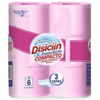 Papel Higiénico Compacto 3 Capas Disiclin 6 Rollos