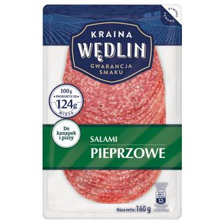 Kraina Wędlin Salami Pieprzowe, 160 g