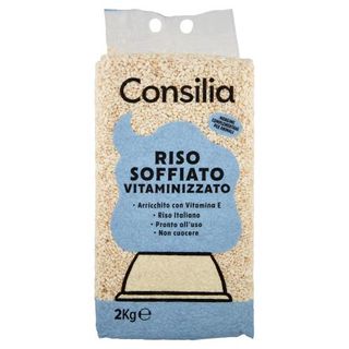 Consilia Riso Soffiato Vitaminizzato Sottovuoto per Animali 2 kg
