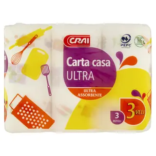 Crai Carta Casa Ultra 3 Veli 3 Pz