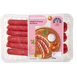 Salsichas Frescas de Porco Continente (emb. 500 gr)