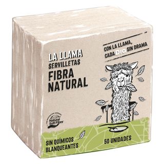 Servilletas Fibra Natural 2 Capas La Llama Dia Bolsa 50 Unidades