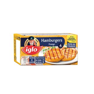 Hambúrguer de Frango sem Glúten Capitão Iglo (emb. 240 gr (4 un))
