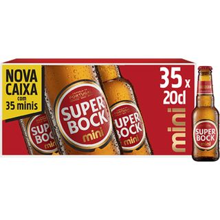 Cerveja com Álcool Mini Super Bock (emb. 35 x 20 cl)