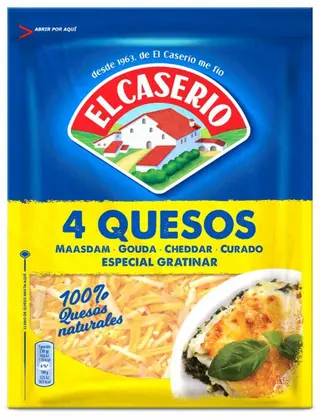 Queso Rallado 4 Quesos Caserio 120G