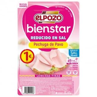 Pechuga De Pavo En Finas Lonchas El Pozo Bienstar Sin Gluten Y Sin Lactosa 65 G