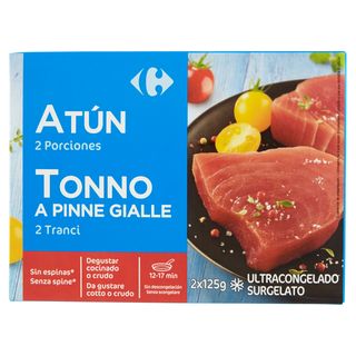 Carrefour Tonno a Pinne Gialle Surgelato 2 x 125 g