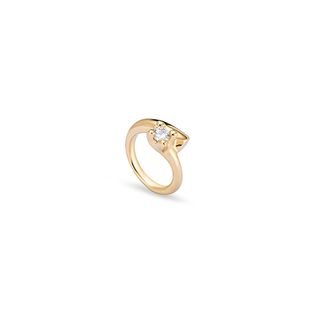 Anillo Bañado En Oro 18K Con Circonita Blanca Oro 15