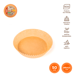 MAXI Molde Airfryer Papel Siliconado 16X4,5 Cm 50 Un. Maxi