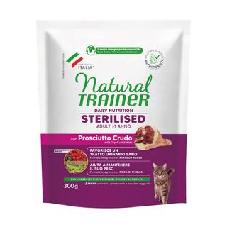 Natural trainer gatto sterilised prosciutto 300g