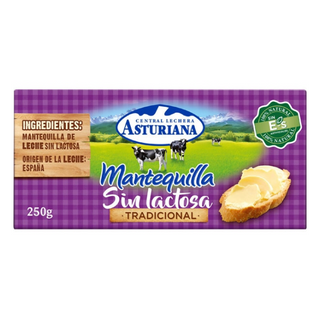 Asturiana Mantequilla sin Lactosa 250g
