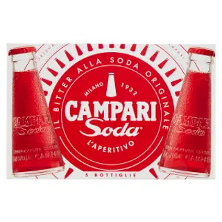 Campari Soda l'Aperitivo Bitter alla Soda Bottiglie 5 x 9,8 cl