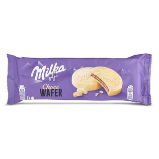 Galletas Choco Wafer Chocolate Blanco Milka Bolsa 180 G