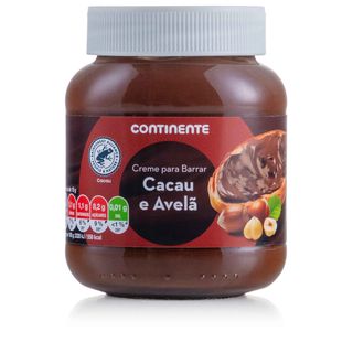 Creme para Barrar Cacau e Avelã Continente (emb. 400 gr)