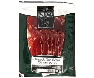 Paleta de Cebo Ibérica Cortada en Lonchas Sierra Azuaga 100 G.