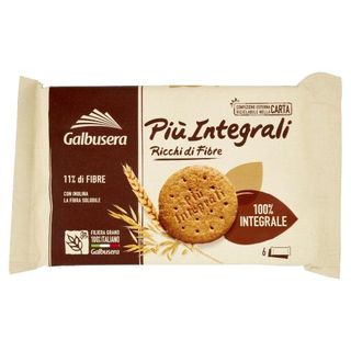 Galbusera Piùintegrali Ricchi Di Fibre 100% Integrale 6 X 55 G - 341136