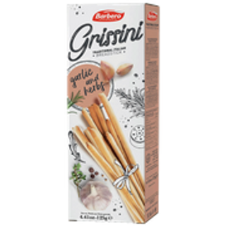 Grissini Con Ajo Y Hierbas Barbero 125 G.